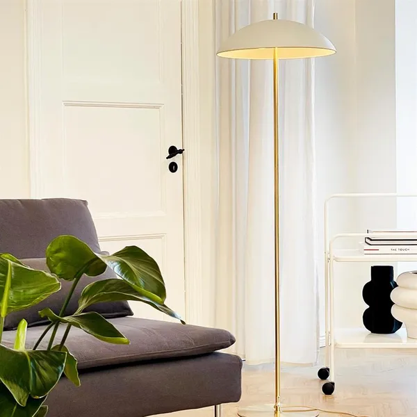 Globus Gulvlampe Beige/Messing