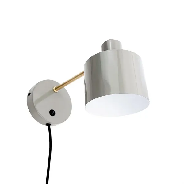 Ocean Wandlamp Olijf/Messing