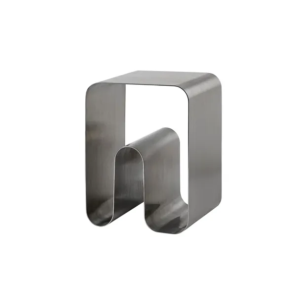 CURVA SOLID Hocker Silber