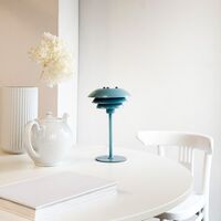 Sixteen Bordlampe Isblå
