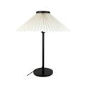 Plissé Bordlampe Sort/Off White