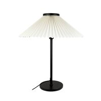 Plissé Bordlampe Sort/Off White