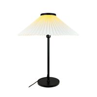 Plissé Bordlampe Sort/Off White