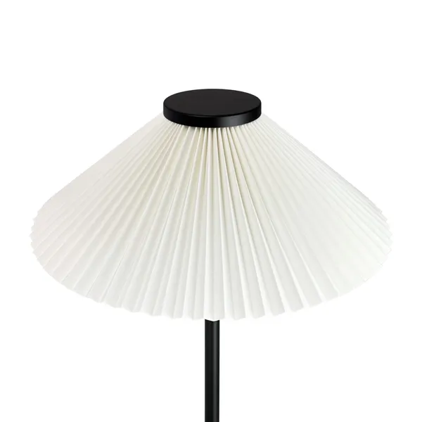 Plissé Bordlampe Sort/Off White
