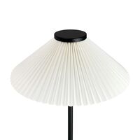 Plissé Bordlampe Sort/Off White
