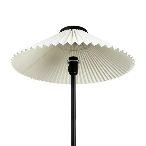Plissé Bordlampe Sort/Off White