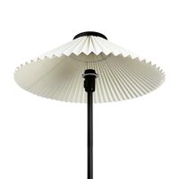 Plissé Bordlampe Sort/Off White