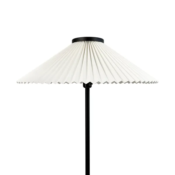 Plissé Gulvlampe Sort/Off White