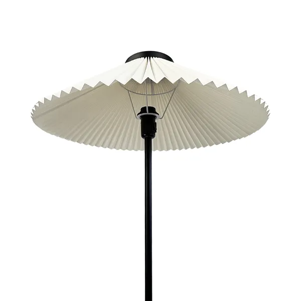 Plissé Gulvlampe Sort/Off White