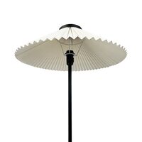 Plissé Gulvlampe Sort/Off White