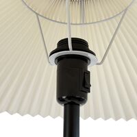 Plissé Gulvlampe Sort/Off White