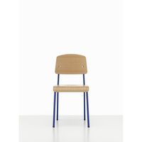 Standard Dining Chair Prouvé Bleu Marcoule/Eiche