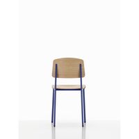 Standard Dining Chair Prouvé Bleu Marcoule/Eiche