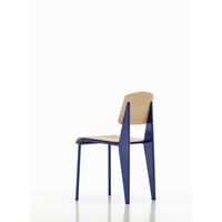 Standard Dining Chair Prouvé Bleu Marcoule/Eiche