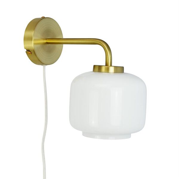 Arp D15 wandlamp opaal/messing