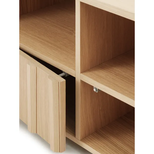 Rib Sideboard Niedrig Hybrid Eiche