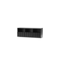 Rib Sideboard Niedrig Hybrid Soft Schwarz