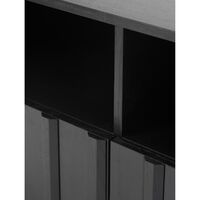 Rib Sideboard Niedrig Hybrid Soft Schwarz