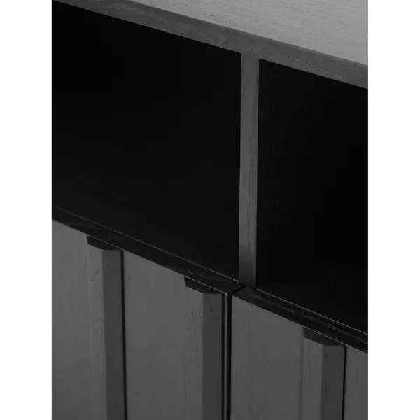 Rib Sideboard Niedrig Hybrid Soft Schwarz