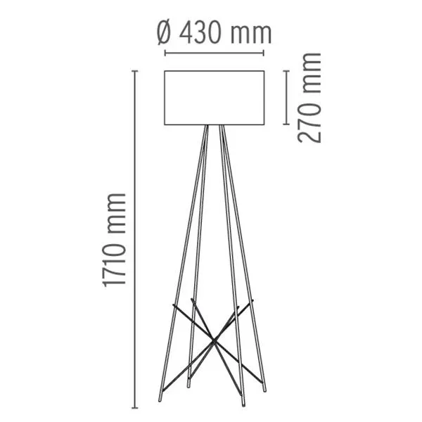 Ray F2 Stehlampe Glas