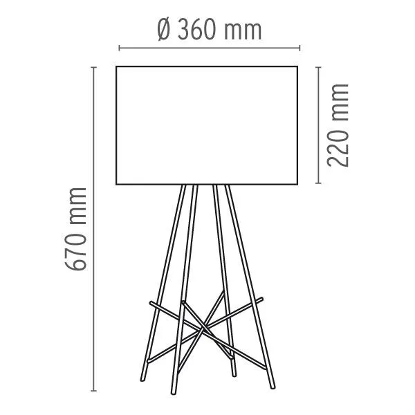 Ray T Table Lamp Black
