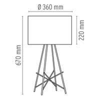 Ray T Table Lamp Black