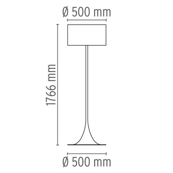 Spun Light F Golvlampa Svart