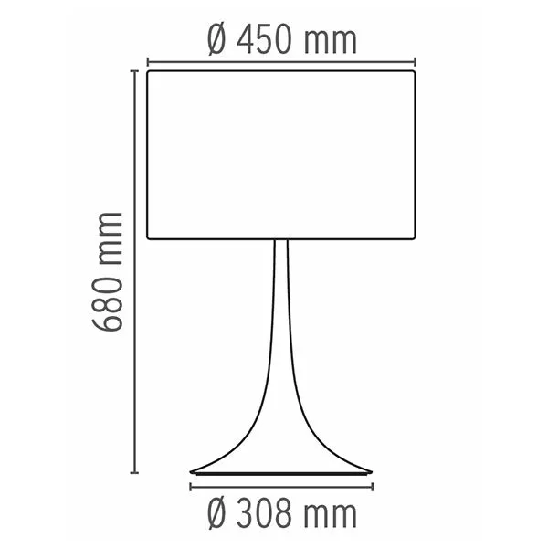 Spun Light T2 Bordlampe Sort