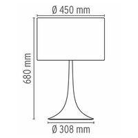 Spun Light T2 Bordlampe Sort