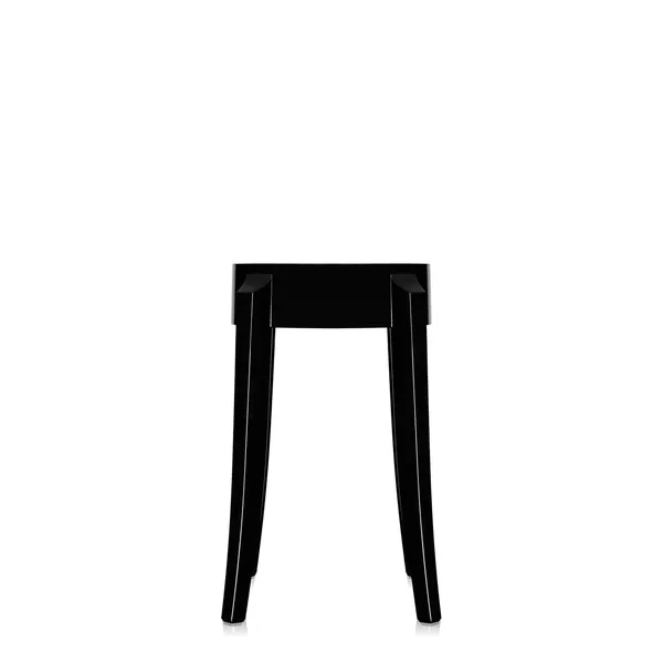 Charles Ghost Stool H45 Glossy Black
