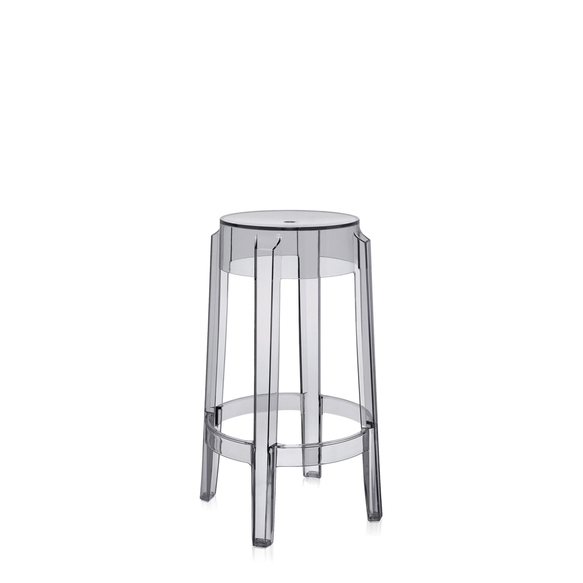 Charles Ghost Barhocker H65 Grau
