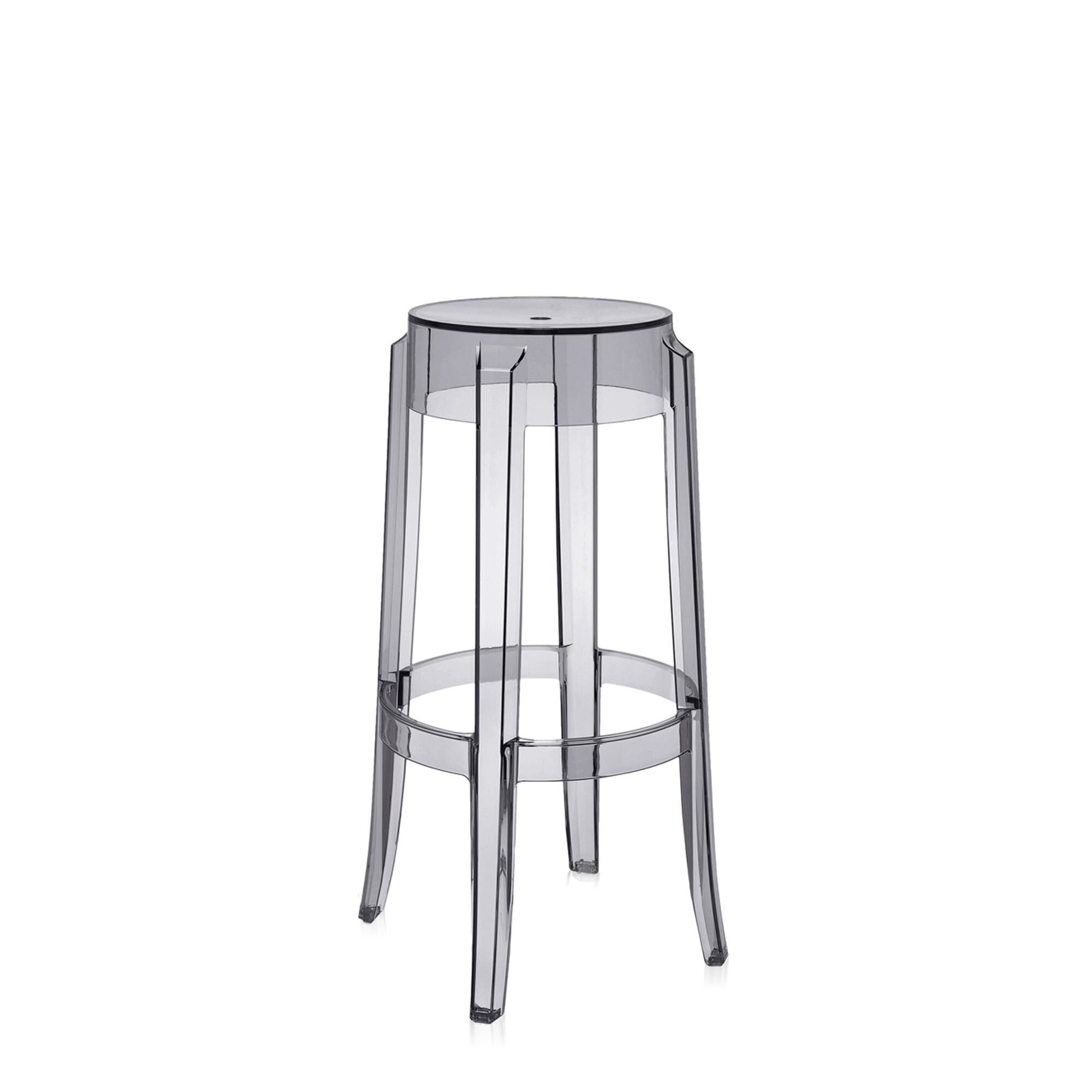 Charles Ghost Barhocker H75 Grau