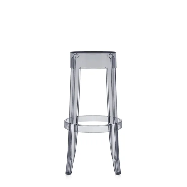 Charles Ghost Bar Stool H75 Gray