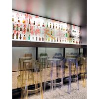 Charles Ghost Bar Stool H75 Gray