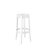 Charles Ghost Bar Stool H75 Glossy White