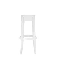 Charles Ghost Bar Stool H75 Glossy White