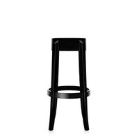 Charles Ghost Bar Stool H75 Glossy Black