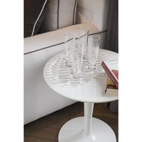 TIPTOP MONO Table D'appoint Blanc Brillant