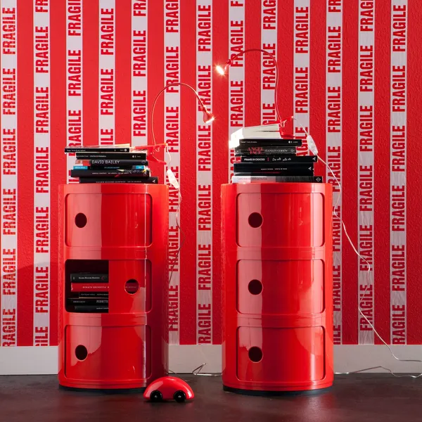 Componibili 3 Cabinet Red