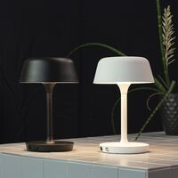 Lámpara de mesa portátil Valencia LED negra