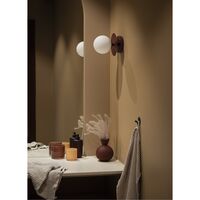 Art Deco Vägghängd/Taklampa IP44 Vinröd/Vit