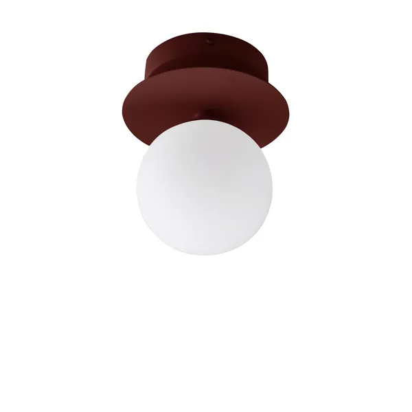 Art Deco Vägghängd/Taklampa IP44 Vinröd/Vit