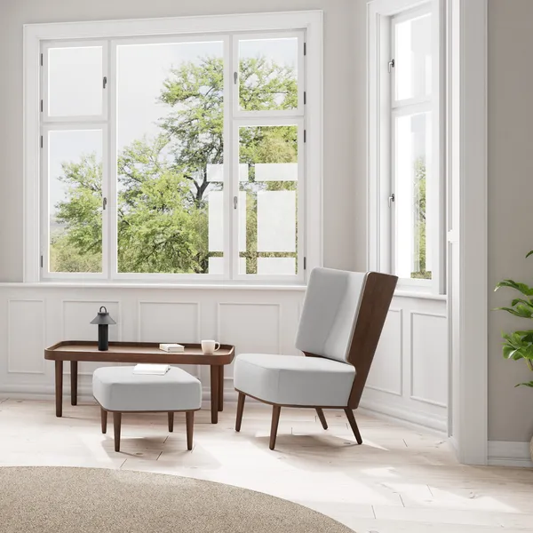Serena Puff Mørk Eik/Silver Grey