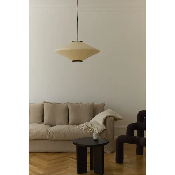 Mori Diamond Pendant Ø52 Walnut/Off-white