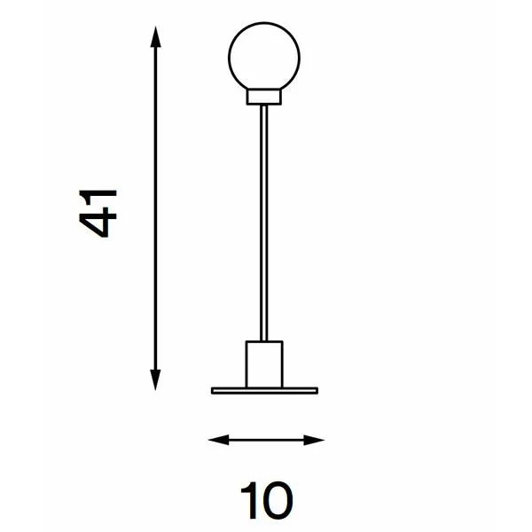 Snowball Silver Table Lamp