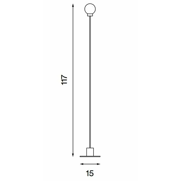 Snowball Silver Floor Lamp