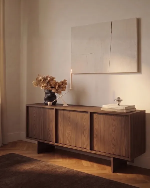 Japandi TV Bench Oak