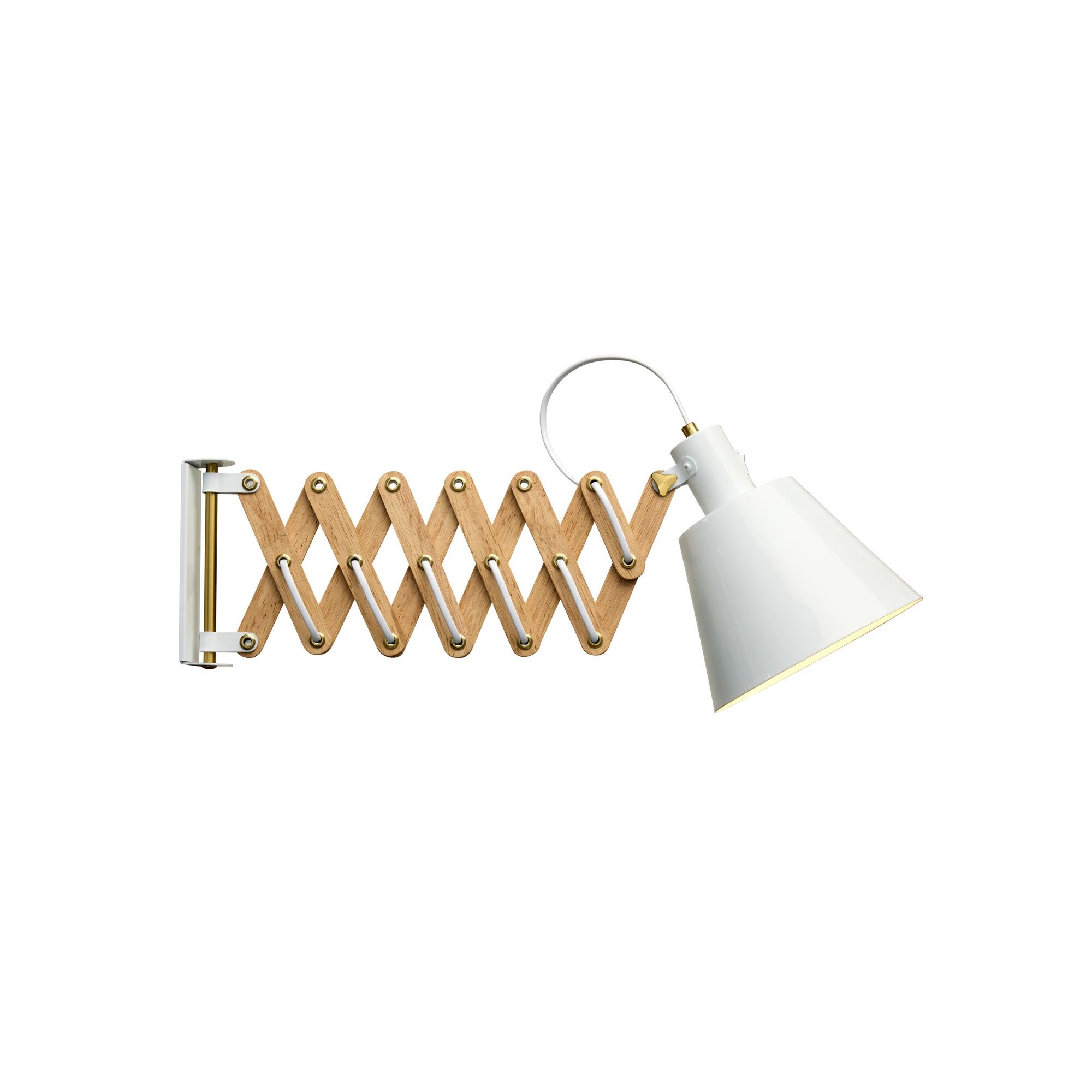 Vintage vegglampe stor hvit