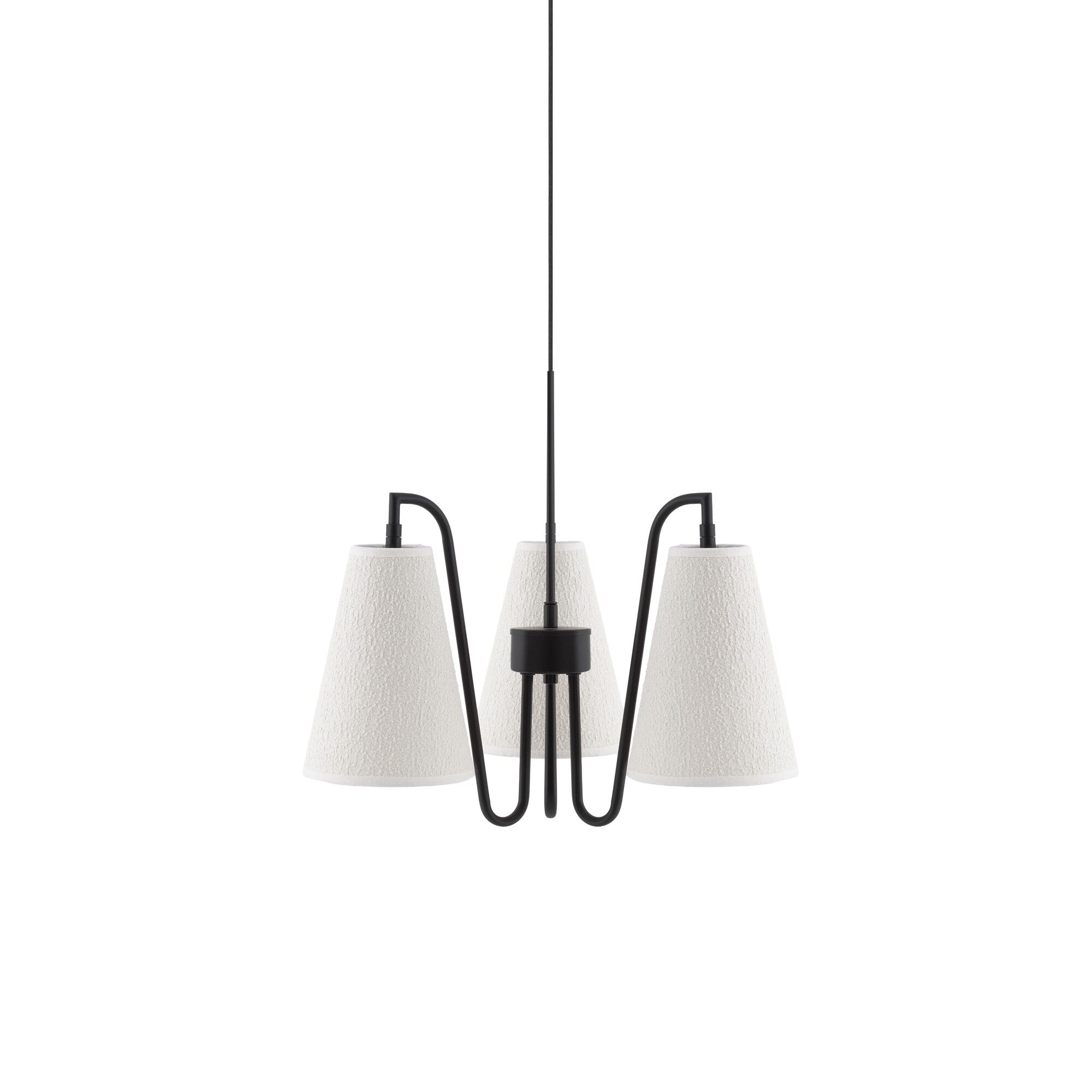 Lou 3 Taklampa Vit Boucl&eacute;/Svart