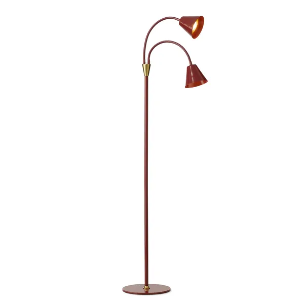 Hygge gulvlampe med 2 arme Merlot